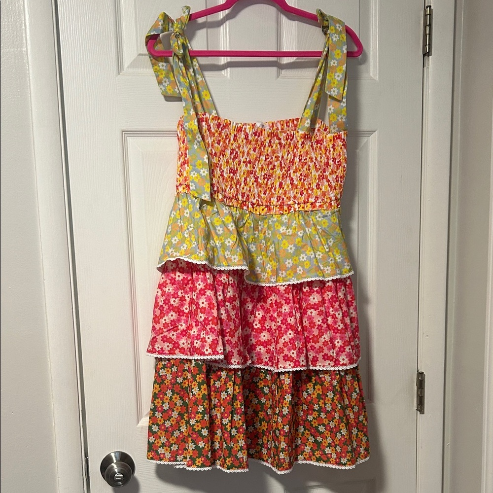 Floral Tiered Midi Dress